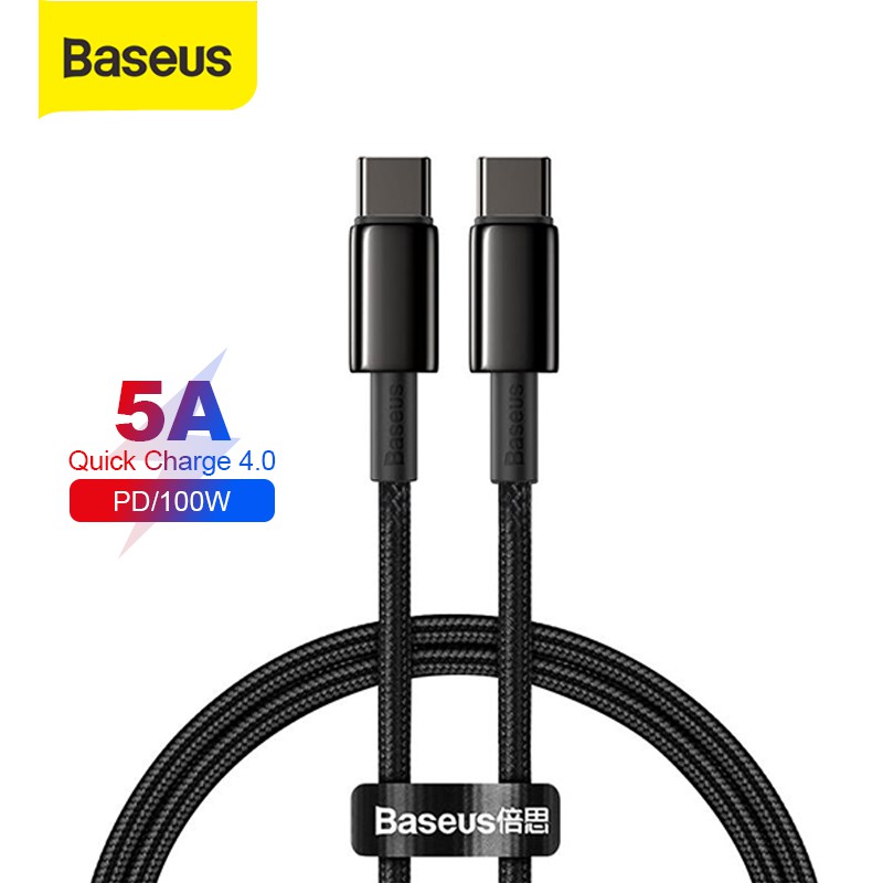 Jual Baseus Kabel Data Type-C To Type-C Fast Charge PD Quick Charge 4.0 ...