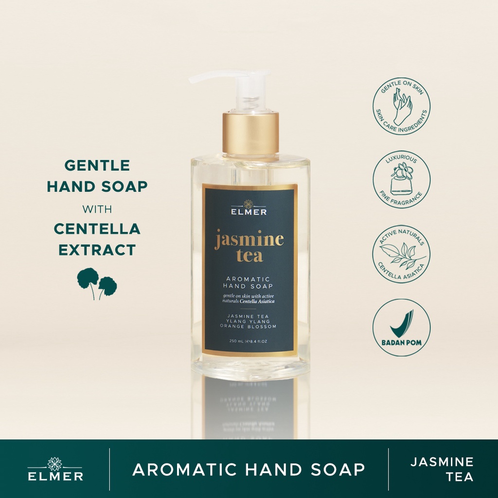 Jual ELMER Jasmine Tea Hand Soap 250ml Gel Aromatic Antibacterial Sabun