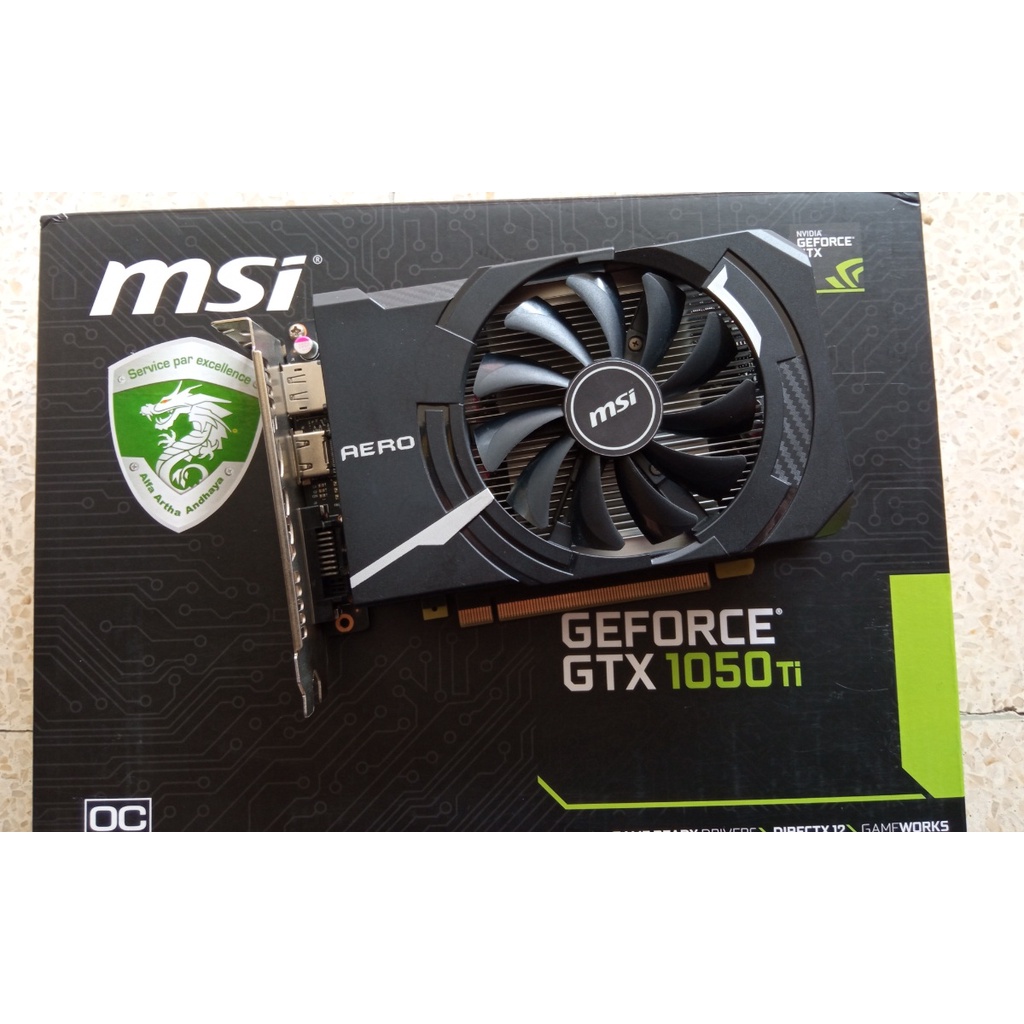 Jual Msi Nvidia Geforce Gtx 1050 Ti Aero Itx 4g Ocv1 Gtx1050ti 4gb Ddr5 128bit Mulus Normal 