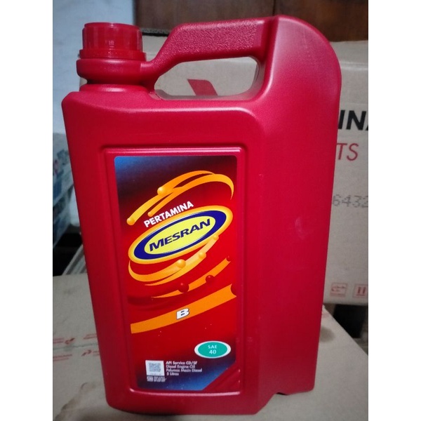 Jual OLI PERTAMINA MESRAN B SAE 40 KEMASAN 5 LITER | Shopee Indonesia