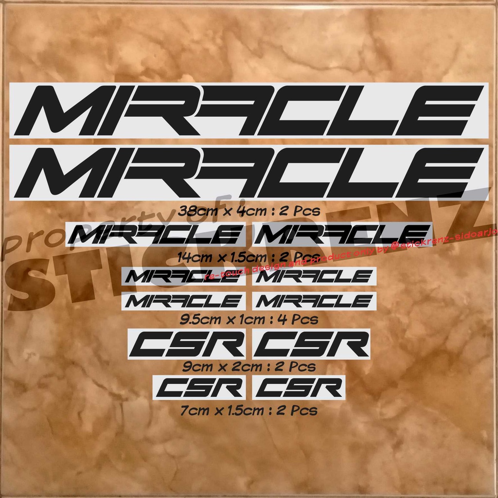 Jual Cutting Sticker Stiker Frame Sepeda Fixie Miracle 01 Custom ...