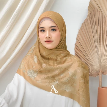 AUTHENTISM ID Maliqa Series Kerudung Segi Empat Motif Lamina Voal Lasercut Premium