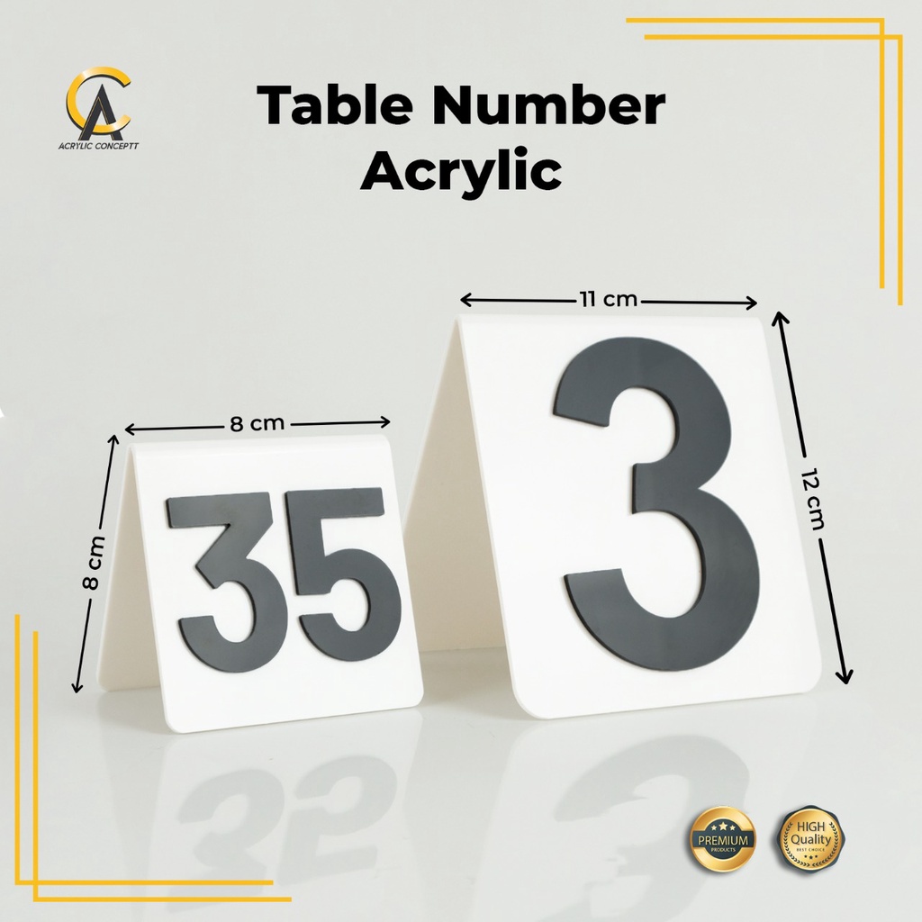 Jual Table Number Nomor Meja Custom Perlengkapan Cafe Shopee