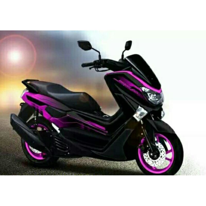 Jual sticker decal nmax grafis hitam ungu variasi motor | Shopee Indonesia