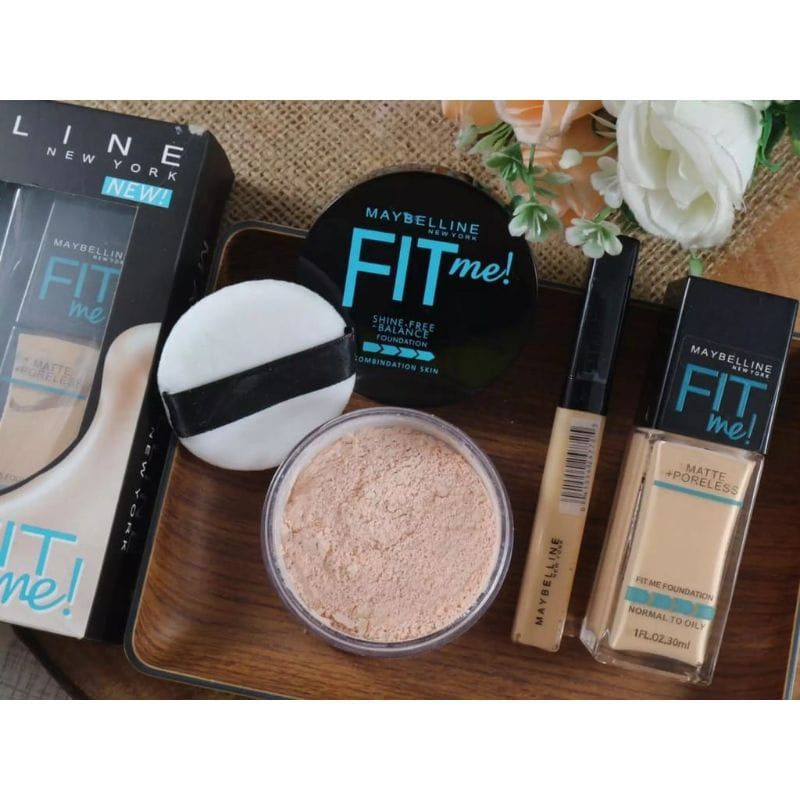 Jual Paket Make Up Set Fit Me Maybelline / Paket Kosmetik Maybelli Fit ...