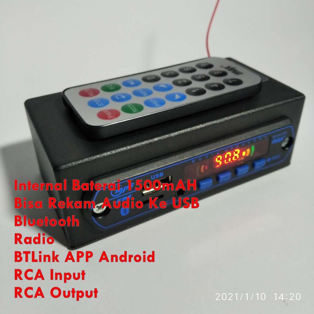 Jual Modul MP3 Bluetooth Radio Bisa Rekam Internal Baterai | Shopee ...