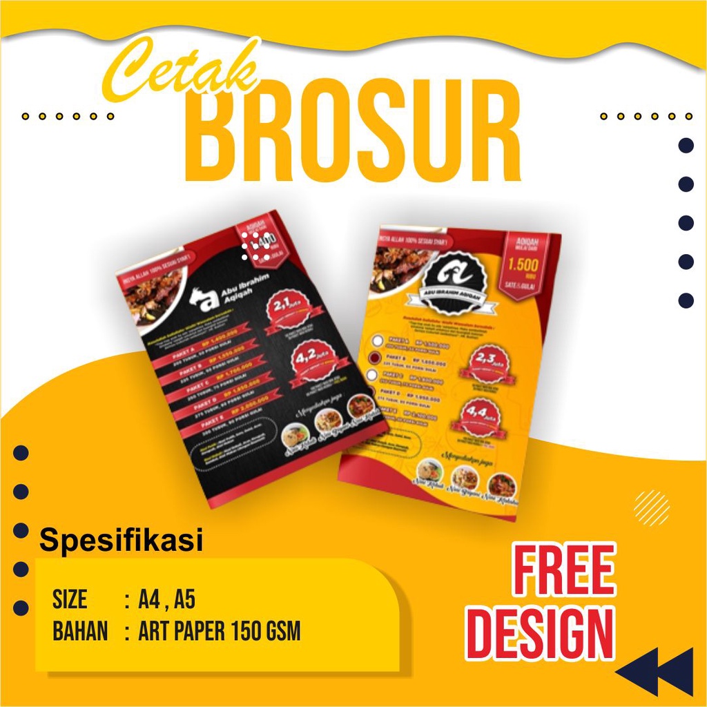 Jual Cetak Brosur A5 / Cetak Flyer / Leaflet Art Paper 150 Gram Shopee Indonesia