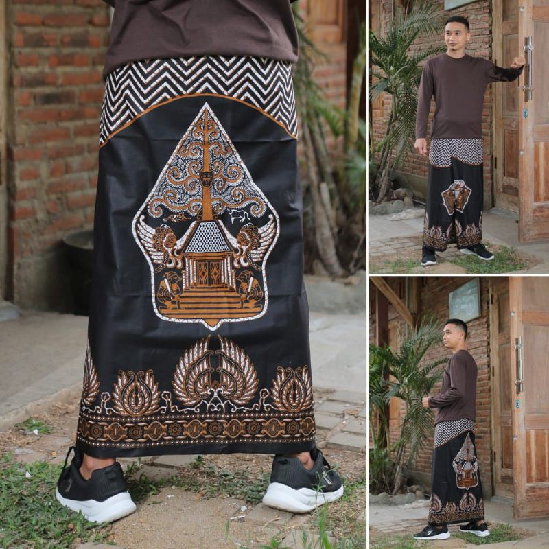 Jual Sarung Batik Motif Wayang Gunungan Zigzag Gunungan Zigzag Shopee Indonesia