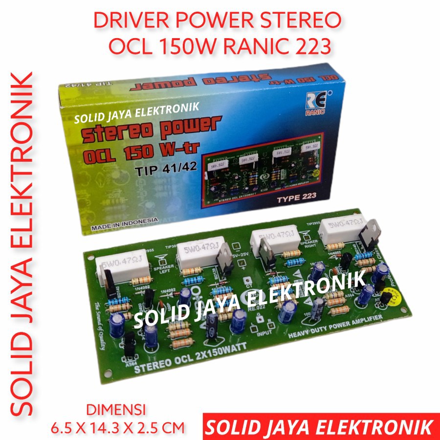 Jual KIT DRIVER POWER OCL STEREO AMPLIFIER AMPLI 2x150W 300W - 300 WATT ...