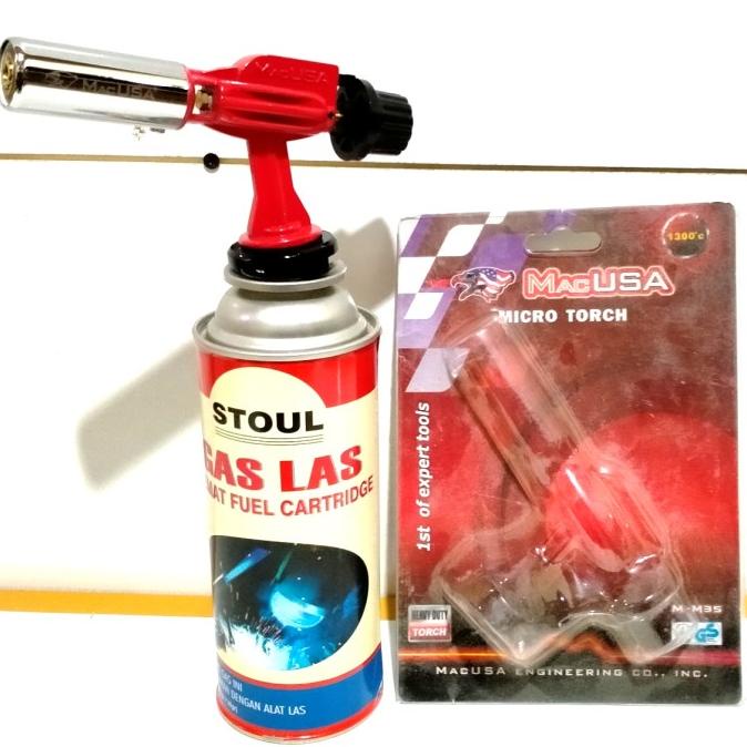 Jual New Paket Gas Torch Macusa M Plus Tabung Gas Cartridge Stoul