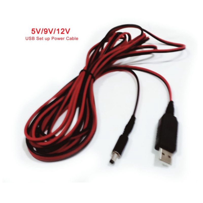 Jual kabel dc konverter USB 5v to 9v 12v modul step up colokan Jack 2 ...