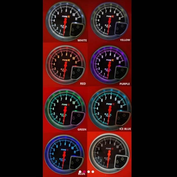 Jual Tachometer Type R RPM 5inc 7 Warna | Shopee Indonesia