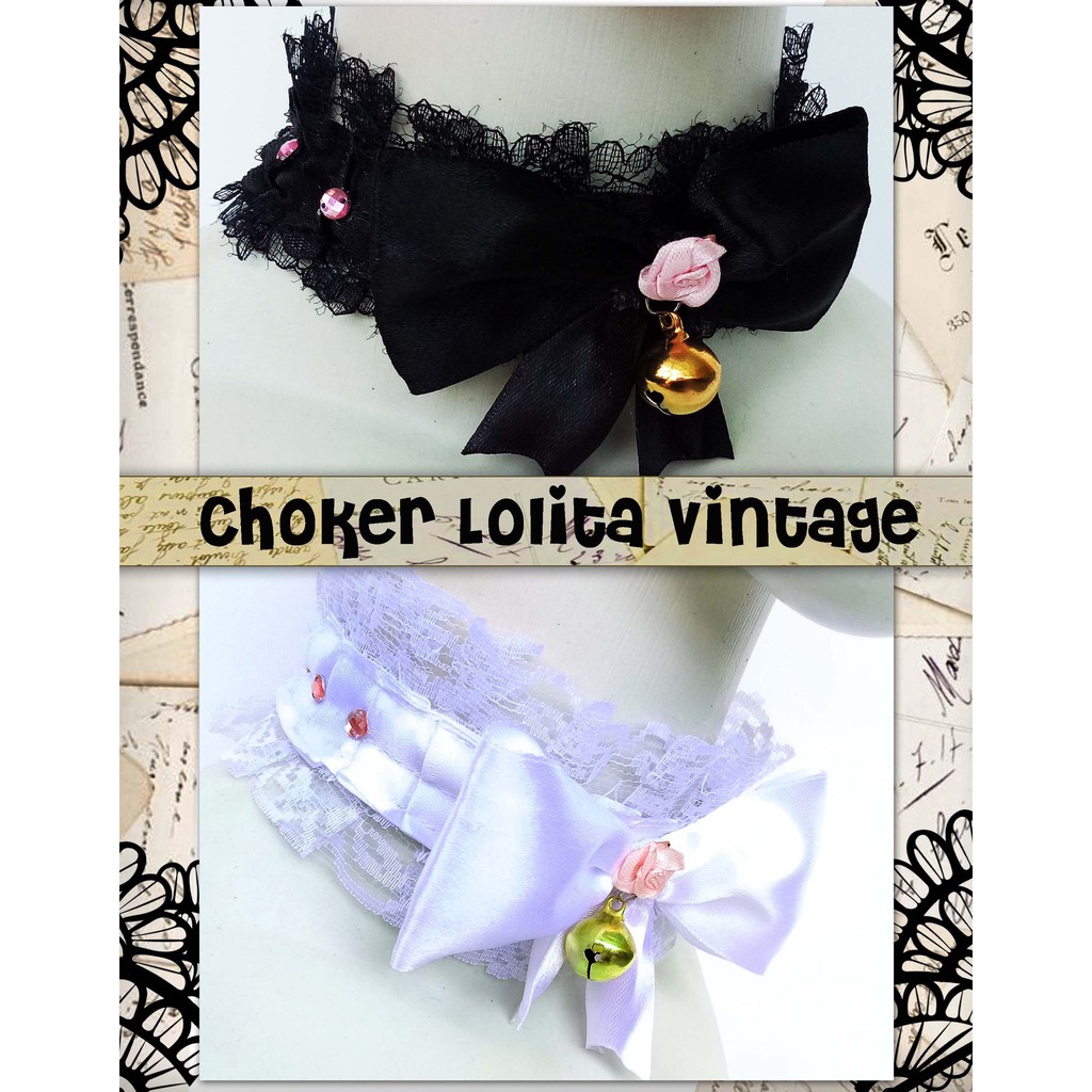 Jual Choker rose pita lolita bell renda buffy kawaii cat ears nekomimi ...