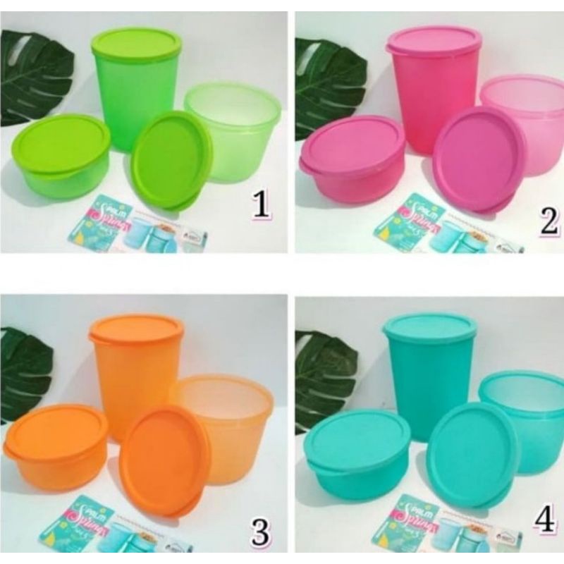 Jual TOPLES KUE SET/ Container Palm Spring Set 3 Pcs Biggy Home ...