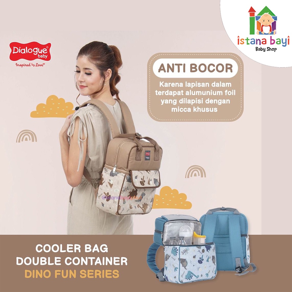 Jual Dialogue Baby Cooler Bag Double Container Dino Fun Series DGC1011