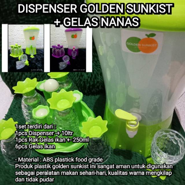 Jual Dispenser Golden Sunkist Gelas Nanas Shopee Indonesia 3300