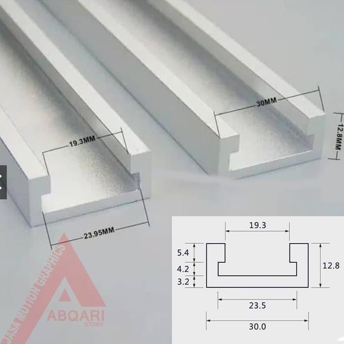 Jual Miter Track / Router Table Track / T Slot / Rel / Table Saw Track ...