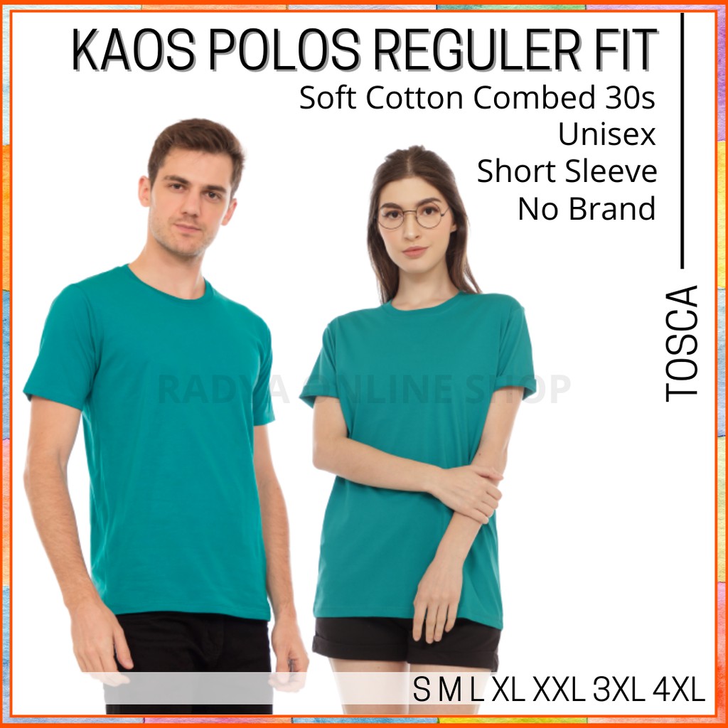 Jual Kaos Polos Pria Wanita Lengan Pendek Cotton Combed 30s Baju Kaos