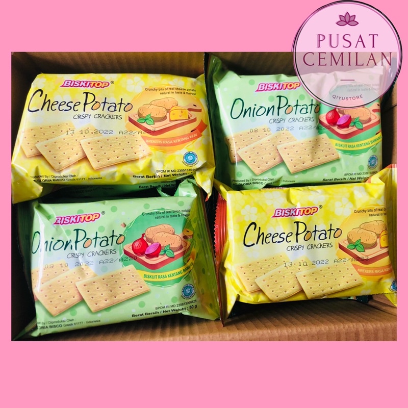 Jual Biskuit Kentang Keju Potato Cheese Onion Crackers Biskitop