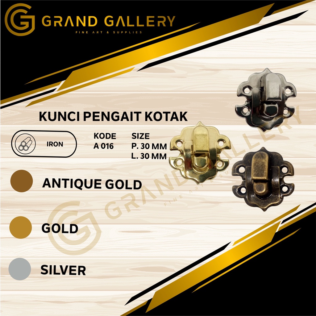 Jual Kunci Pengait box/ kunci kotak perhiasan/gembok tas, A016 30 x ...
