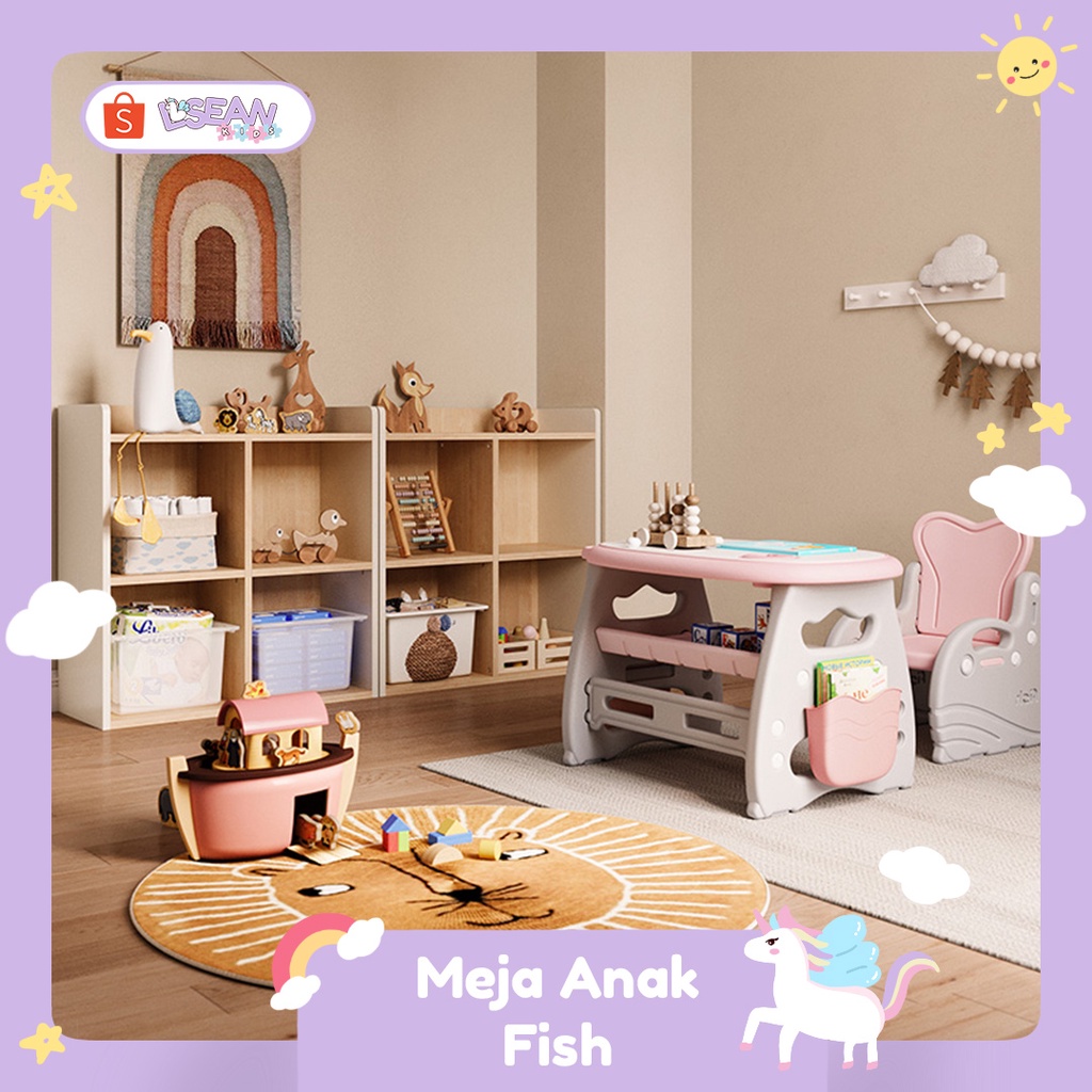 Jual SET MEJA KURSI BELAJAR & BERMAIN ANAK - FISH | Shopee Indonesia