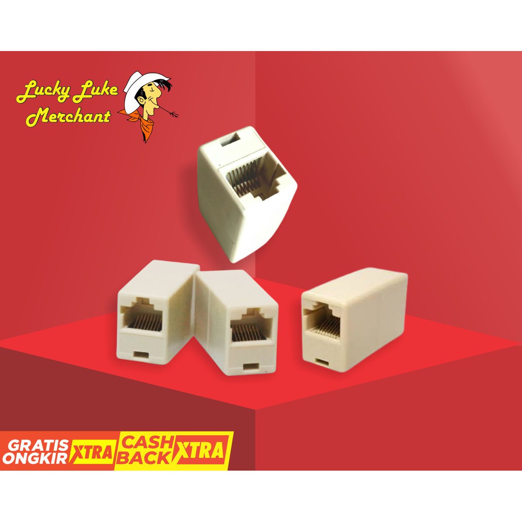 Jual coupler barrel rj-45 connector barel sambungan rj45 konektor ...