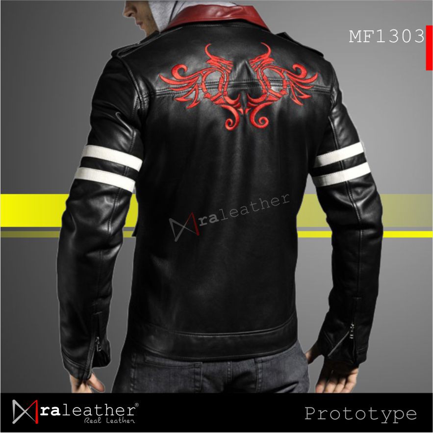 Jaket Kulit Pria Prototype Removable Hoodie 100% Kulit Domba Asli Garut,  RA Leather MF1303