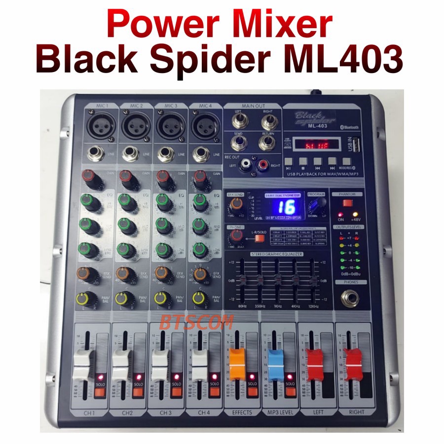 Jual Power Mixer Black Spider ML403, ML 403 ( 4 Channel Full ) | Shopee ...