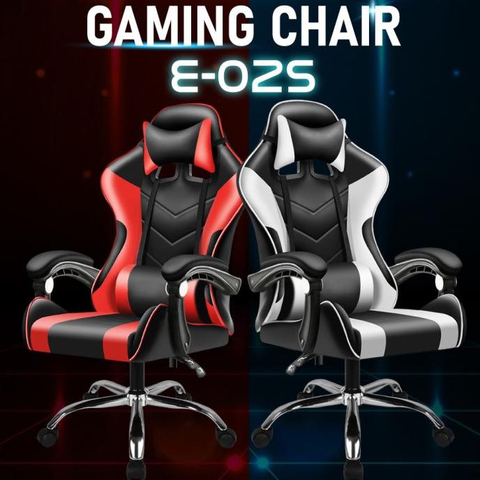 Jual BG SPORT CHAIR GAMING - KURSI GAMING MODEL E-02S ( WHITE ...