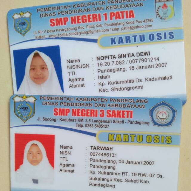 Jual Kartu Osis Kartu Pelajar Id Card Shopee Indonesia