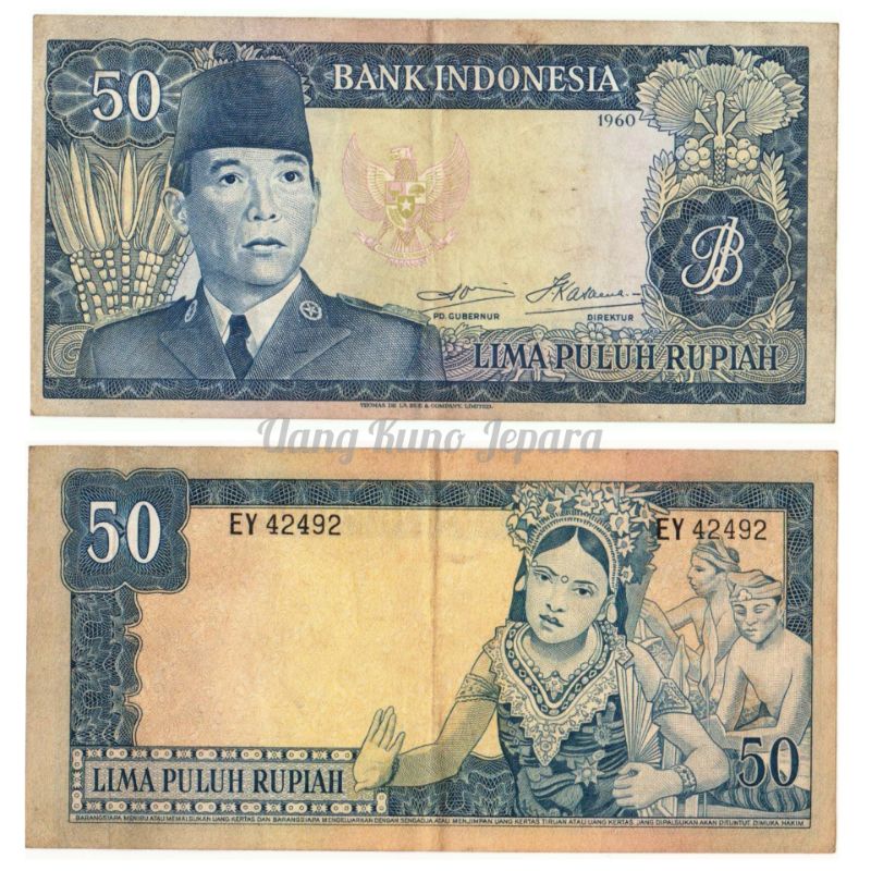 Jual Uang Kuno Lama 50 Rupiah Soekarno Tahun 1960 Shopee Indonesia