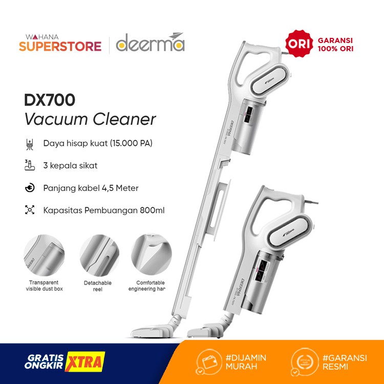 Jual Deerma Vacuum Cleaner Handheld DX700 Putih Shopee Indonesia