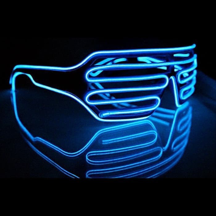 Jual tahan kacamata LED el wire nyala pesta rave party dj club elwire ...