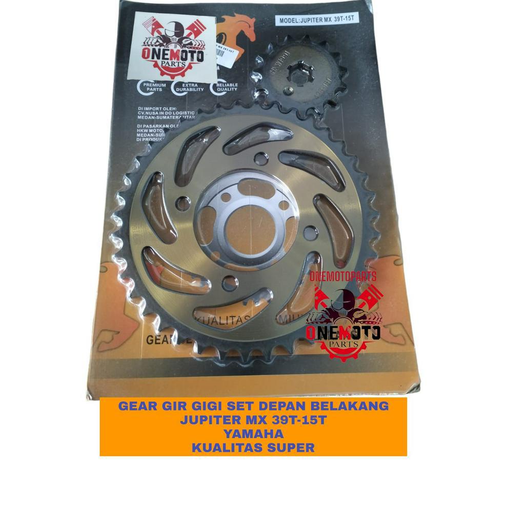 Jual GEAR GIR GIGI SET DEPAN BELAKANG UKURAN BESAR JUPITER MX Z BURHAN