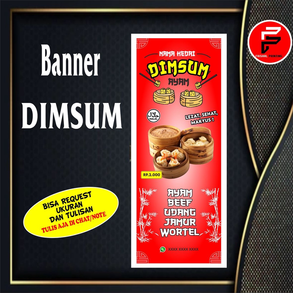 Jual Banner Dimsum Spanduk Warung Dimsum Banner Dimsum Spanduk