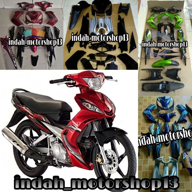 Jual full body halus kasar jupiter mx lama merah hitam + striping FULL