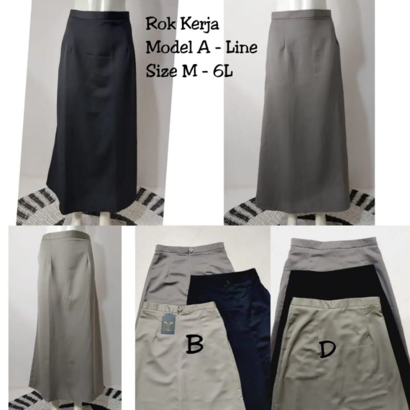 Jual Rok Kerja Model A - Line | Shopee Indonesia