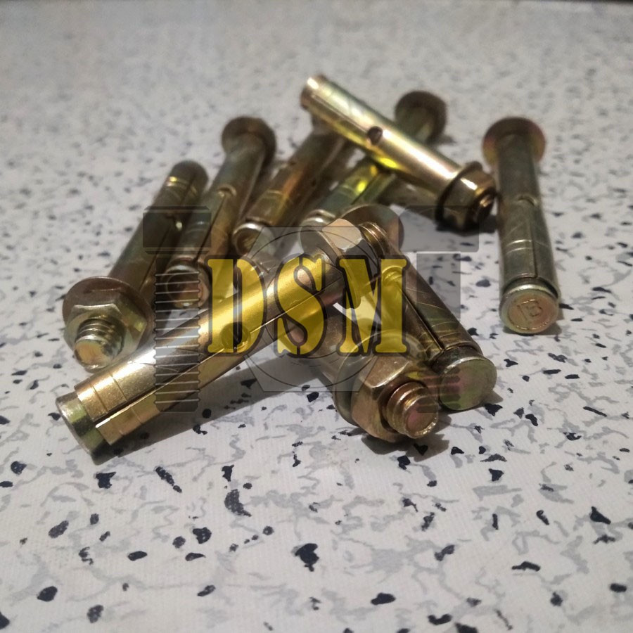 Jual Dynabolt M8x40 / Dinabolt M8 / Anchor Bolt Kode 3114 Kuning (4 CM ...