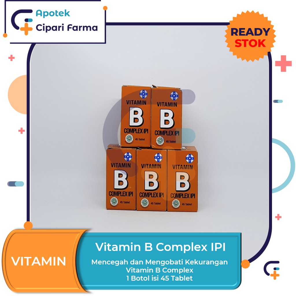 Jual Vitamin B Complex Kompleks IPI Isi 45 Tablet | Shopee Indonesia