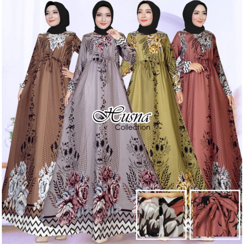 Jual Gamis Maxmara Tulip Ori Husna Terbaru Jumbo Ready Shopee