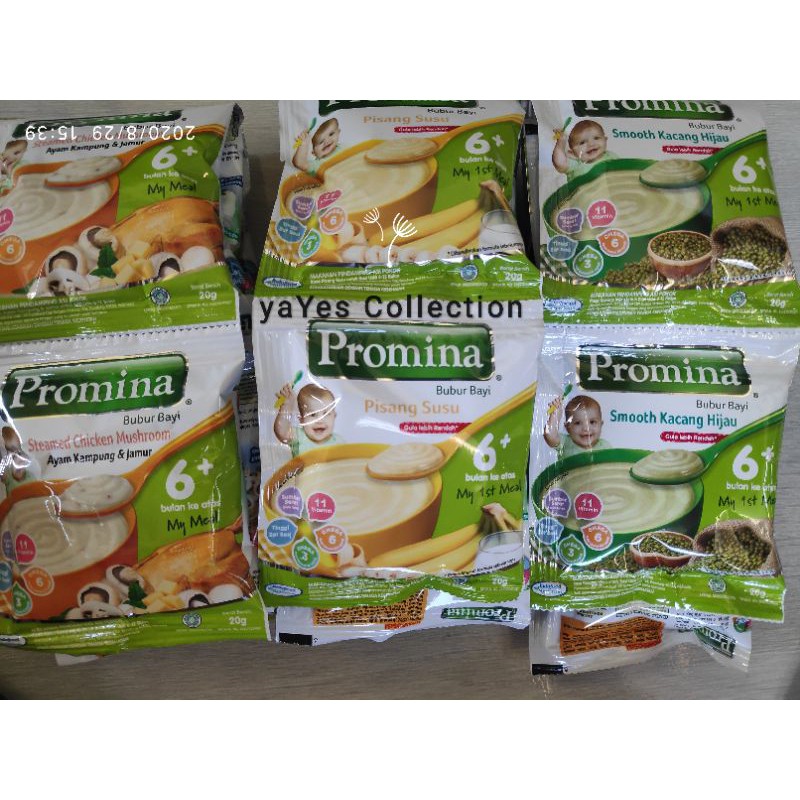 Jual Promina bubur bayi TIM 6+ bln kacang hijau ayam Kampung Jamur ...