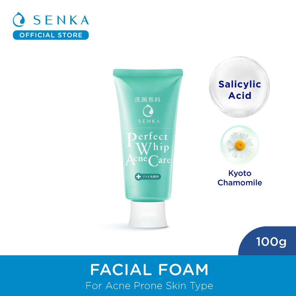 Jual Senka Perfect Whip Collagen White Clay Fresh Acne Care Facial Foam Wash No 1 Di Jepang