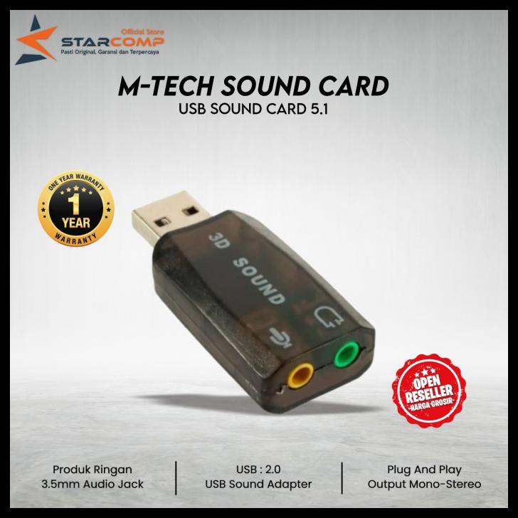 Jual Sound Card MTech Original Usb Sound Card 5.1 Shopee Indonesia