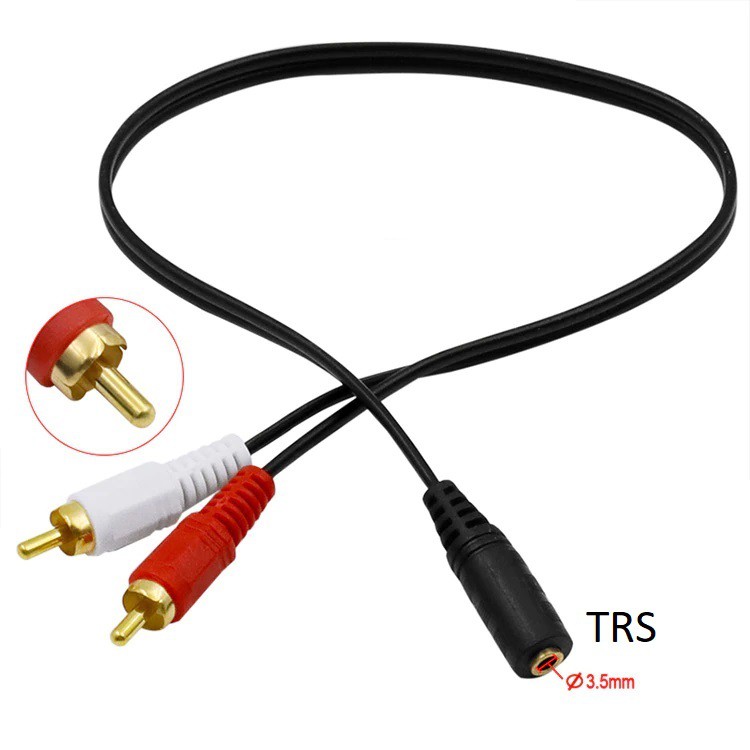 Jual KABEL AUDIO 3.5mm FEMALE TRS TO 2 RCA MALE L/R AUX SOUND STEREO ...
