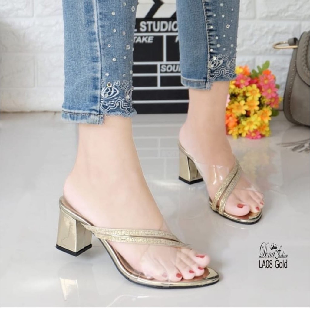 Jual Sandal hak tahu terbaru motip tali silang wa40, pesta