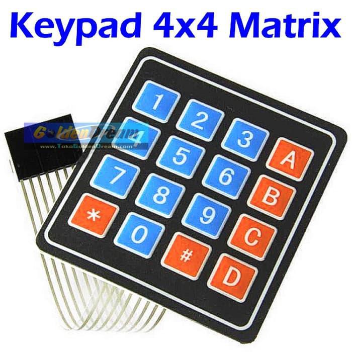 Jual KEYPAD MEMBRAN 4X4 MATRIX ARDUINO 4 X 4 INPUT KEY PAD MEMBRANE ...