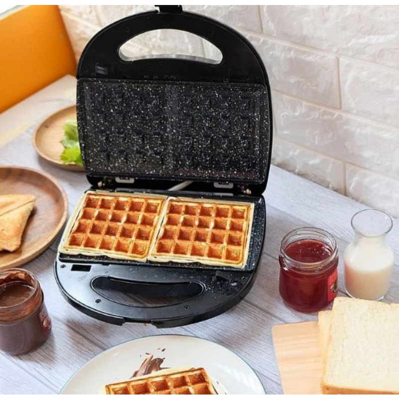 Jual Klaz Waffle Maker 3 In 1 (Waffle, Sandwich, Grill) Shopee Indonesia