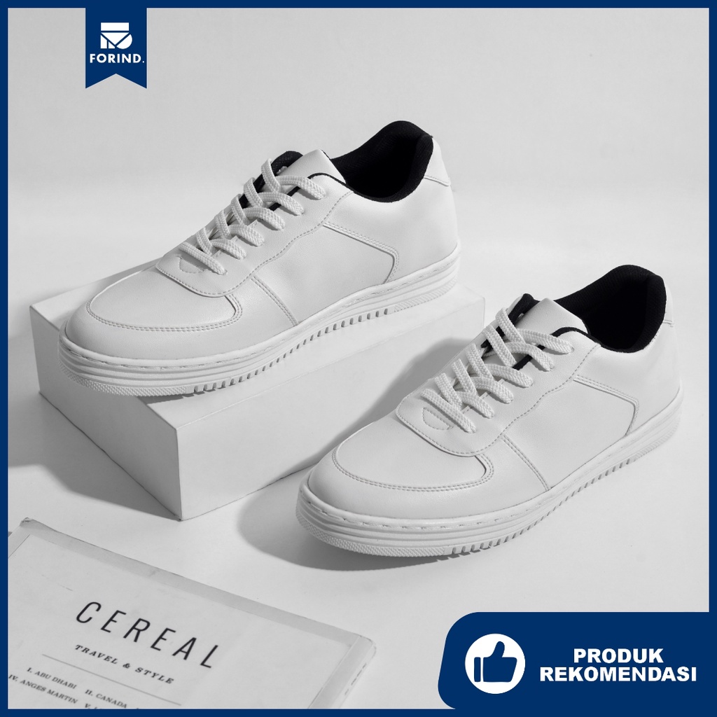 Jual Jackson White Sepatu Sneakers Pria Putih Original Casual Polos Cowok Ori Footwear ARF x FORIND Shopee Indonesia