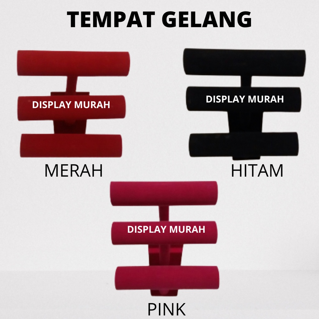 Jual Display Pajangan Gelang Beludru 3 susun Stand Tempat Aksesoris Rak