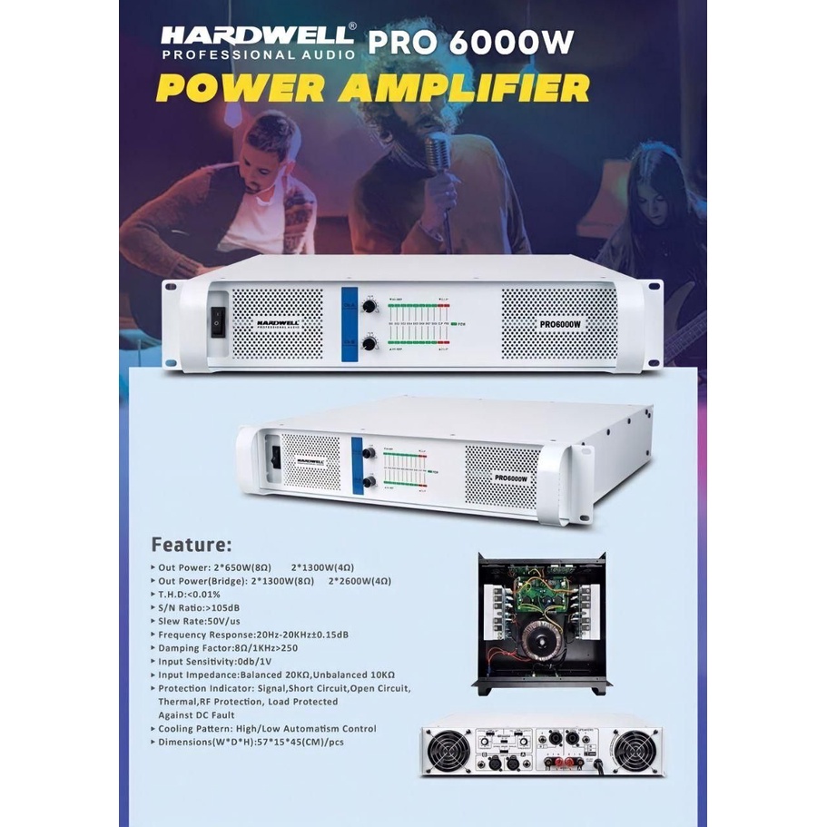 Jual POWER AMPLIFIER HARDWELL PRO 6000W | Shopee Indonesia